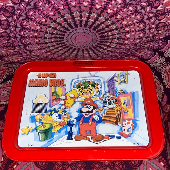 Classic and rare 1989 Super Mario Bros. Foldable TV tray. 17 x 12 - Picture 3 of 16